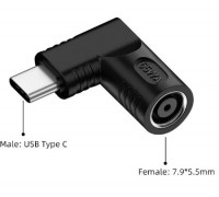 7.9*5.5 Female to Type-C Male Power Connector Converter for Lenovo