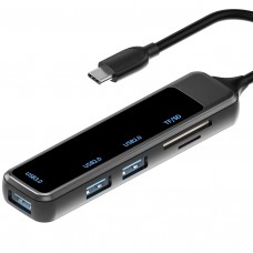 USB 3.1 Type C to USB 3.0 3 Port USB Hub with Card Reader