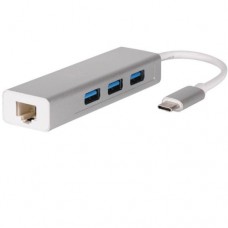 USB3.1 Type-C USB-C to 3*USB3.0 Port USB Hub with Gigabit Ethernet Port
