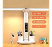 Double Head Temperature Time Display Desk Lamp Pen Holder (Model: 116)