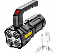Quad-Core LED Rechargeable Flashlight 15W (Model: A56)