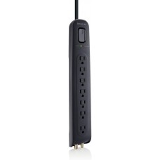 Belkin 7-Outlet Power Strip Surge Protector with 4-Foot Cord,  BV107030-04-BLK