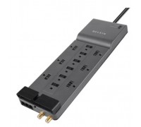 Belkin 12-Outlet Power Strip Surge Protector with 8-Foot Cord, BE112234-08