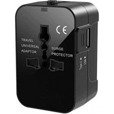 Worldwide Universal Travel Adapter With USB-A and Type-C/USB-C Port