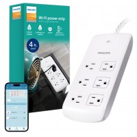 Philips 6-Outlet 4FT WiFi Braided Extension Cord Surge Protection, SPP9034WB/37