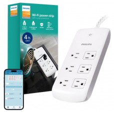 Philips 6-Outlet 4FT WiFi Braided Extension Cord Surge Protection, SPP9034WB/37