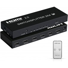 (4K) HDMI 2 in 4 out Switch/Splitter matrix, 4K*2K