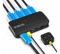 4 Port HDMI 4K*2K KVM Switch with Cables