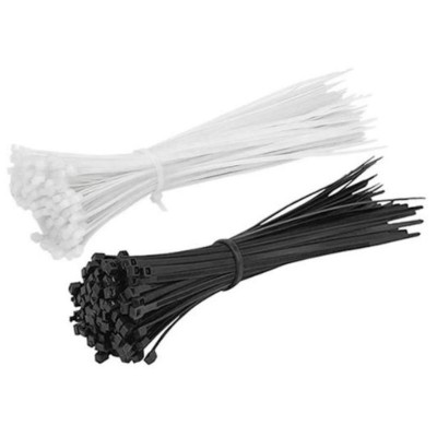 Cable Ties 8"inch (20cm) Nylon 100pcs/Pack (Black & Clear 2 color to choose)