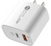 A-113 Quick 3.0 Type-C + USB-A PD20W Wall Charger, White
