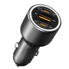 HD C2201 160W 2XType-C 1XUSB-A PD/PPS Car Charger (Brown Box)