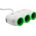 Triple Sockets Car Charger 2 USB Ports,Car Voltage Monitor Cigarette Lighter Adapter for Mobile for Car DVR for GPS etc