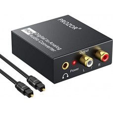 Digital SPDIF input to Analog RCA output Audio Converter Adapter