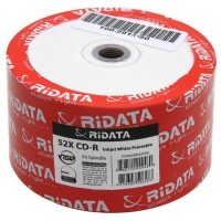 Ridata 700MB 52X CD-R Inkjet White Hub Printable 50/pack Spindle
