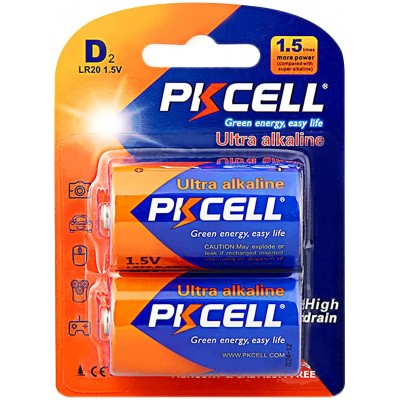 PKCell "D" Alkaline battery (LR20) 2pcs/pack