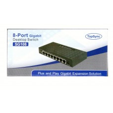 Top Sync SG108 8-Port 10/100/1000 Gigabit Ethernet Switch