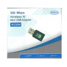 TopSync W330M N300 300Mbps Wireless USB Mini wireless Adapter, w/Disk, Windows/MAC IOS