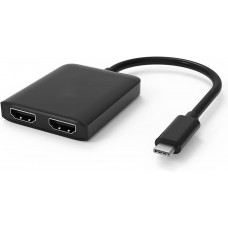 (4K, 2*HDMI) Type C to Dual HDMI 4K*2K Video Splitter Hub