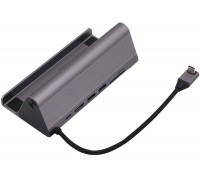(7in1) Type C 7 In 1 Hub With Card Reader, 4K HDMI, Type C,  2*USB and Gigabit Lan