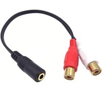 3.5mm - 2RCA Cable Adapter F/2F