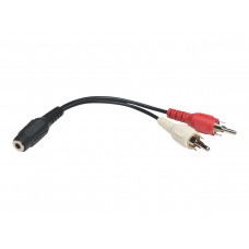3.5mm - 2RCA Cable Adapter F/2M
