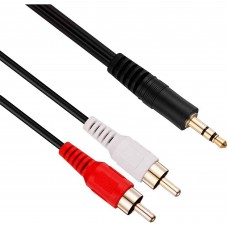 3.5mm Stereo Audio-2RCA Cable M/M 65FT