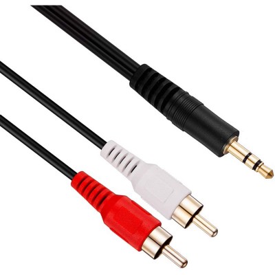 3.5mm Stereo Audio-2RCA Cable M/M 50FT