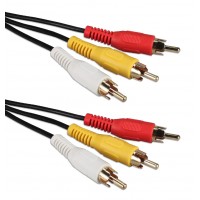 3RCA-3RCA Composite Audio/Video Cable M/M 15ft