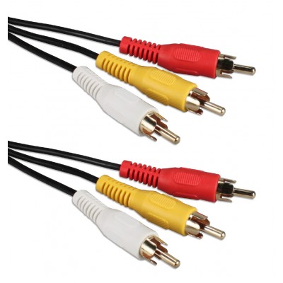 3RCA Composite Audio/Video Cable M/M 15FT