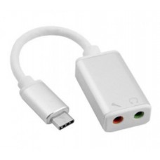 USB3.1 Type C USB C- Audio 3.5 Headset and Mic Adapter, M/2F