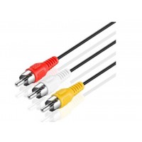 3RCA Composite Audio/Video Cable M/M 10FT