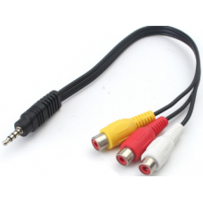 3.5mm Stereo Audio-3RCA Adapter 1M/3F