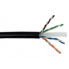 Cat6E Network Cable 1000FT FT4/CMR, CUL approved, Black color