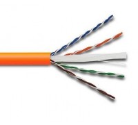 (1-day order) Cat6E Network Cable 1000FT FT4/CMR, CUL approved, Orange color