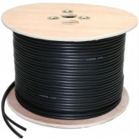 Cat6 Network Cable 1000FT Black for Outdoor FT4 (double jacket)