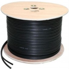Cat6 Network Cable 1000FT Black for Outdoor FT4 (double jacket)