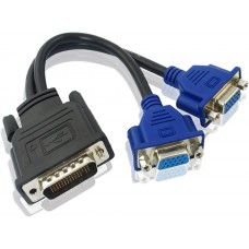 DMS-59 to Dual VGA Video Cable M/2F, Used