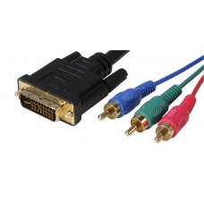 DVI to 3RCA Component Cable 24+1 6FT