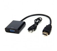 HDMI male to VGA female cable converter adapter with audio no power