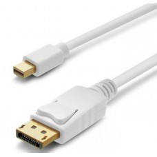 Mini Displayport male to Displayport male Cable 6FT white color