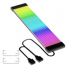 RGB LED Light Strip Bar ARGB Sync Board, 24-Pin Power Supply - Black (Model: S6)