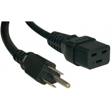 Power Cord 6"FT 5-15P to IEC C19 Power Cable - 14AWG SJT