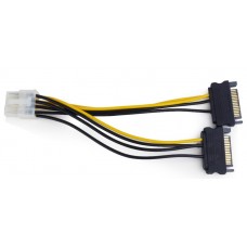 Power Cable 8Pin Female - Dual SATA Male