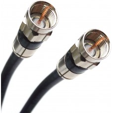 RG6 Video Coaxial Cable, Black, 25FT