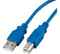 USB 2.0 AM-BM Cable 3FT, new, bulk pack, Blue/Grey