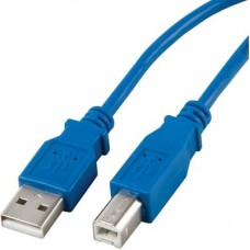 USB 2.0 AM-BM Cable 3FT, new, bulk pack, Blue/Grey