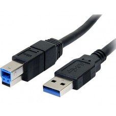 USB 3.0 Cable AM-BM 6FT - Black, New, Bulk Pack