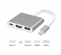 USB 3.1 Type C to HDMI+USB+Type C 3 in 1 Adapter
