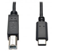 USB-C/Type-C male to USB2.0 B male cable 6FT New, Black