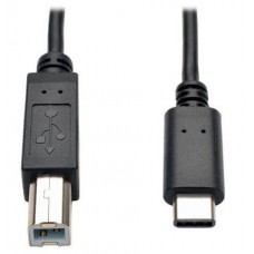 USB-C/Type-C male to USB2.0 B male cable 6FT New, Black